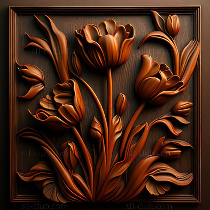 3D model st Tulips (STL)